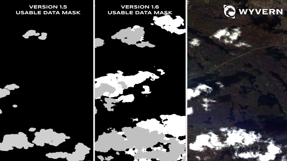 Usable data mask with cloud mask.